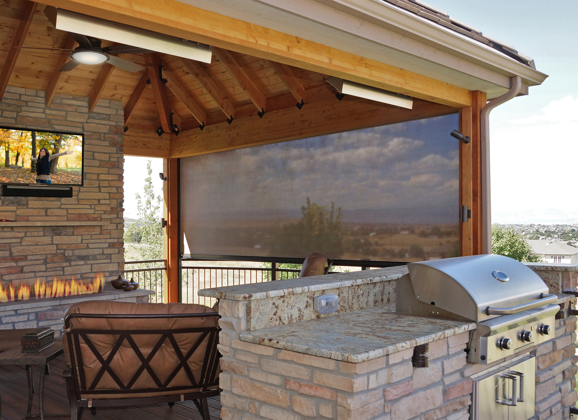 Outdoor Window Treatments as Smart Home & Office Solutions from Rosenberg Interior Technologists